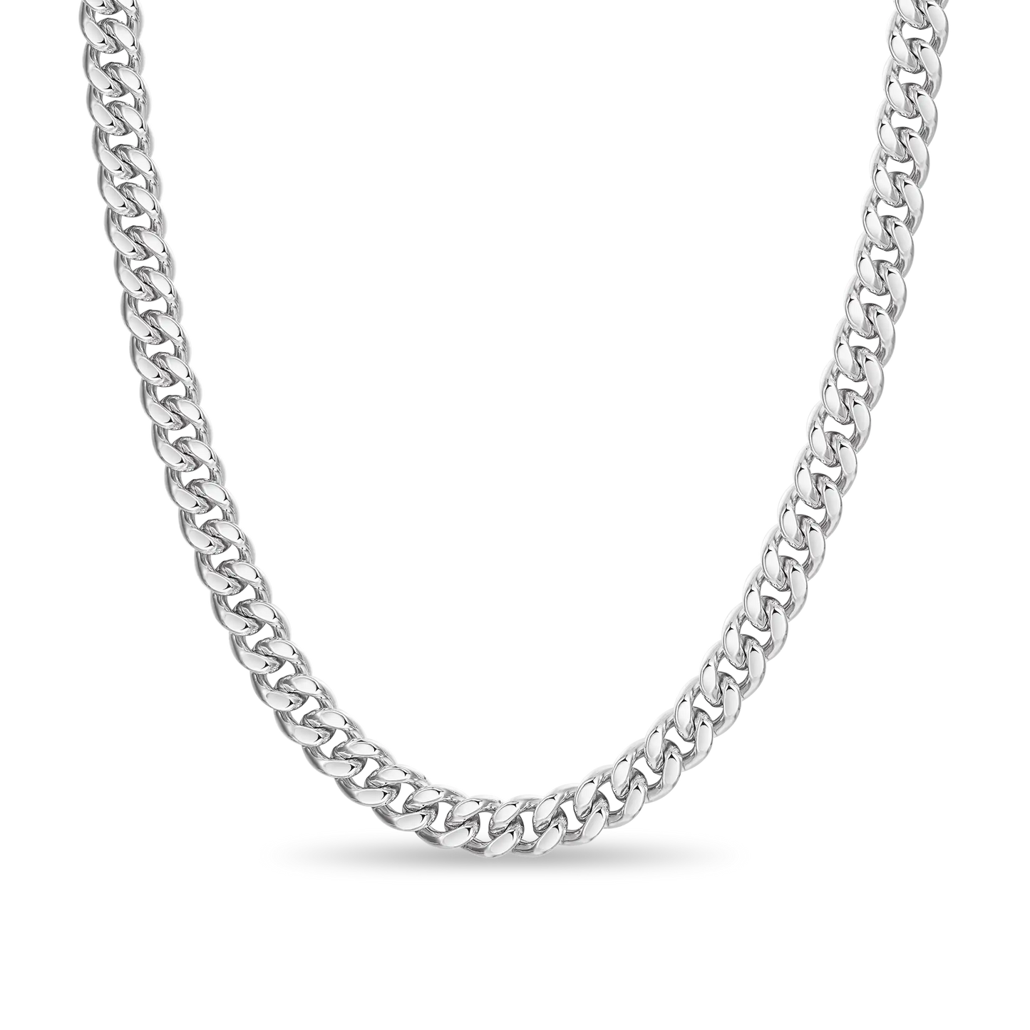 Majestic Cuban Link Chain – 8mm (White Gold)