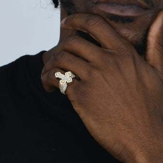 Baguette Cross Statement Ring