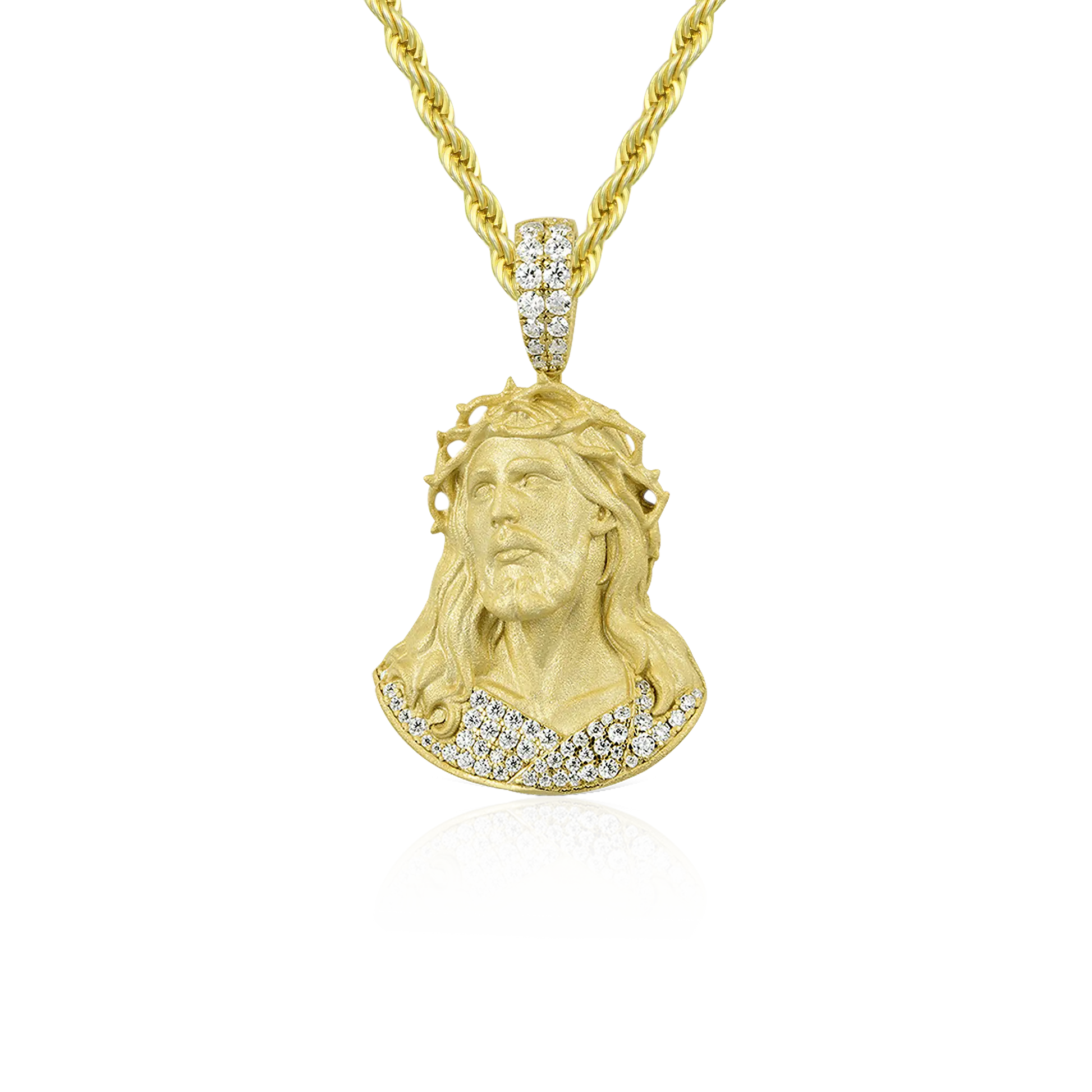 Iced Crucifix Pendant – Medium