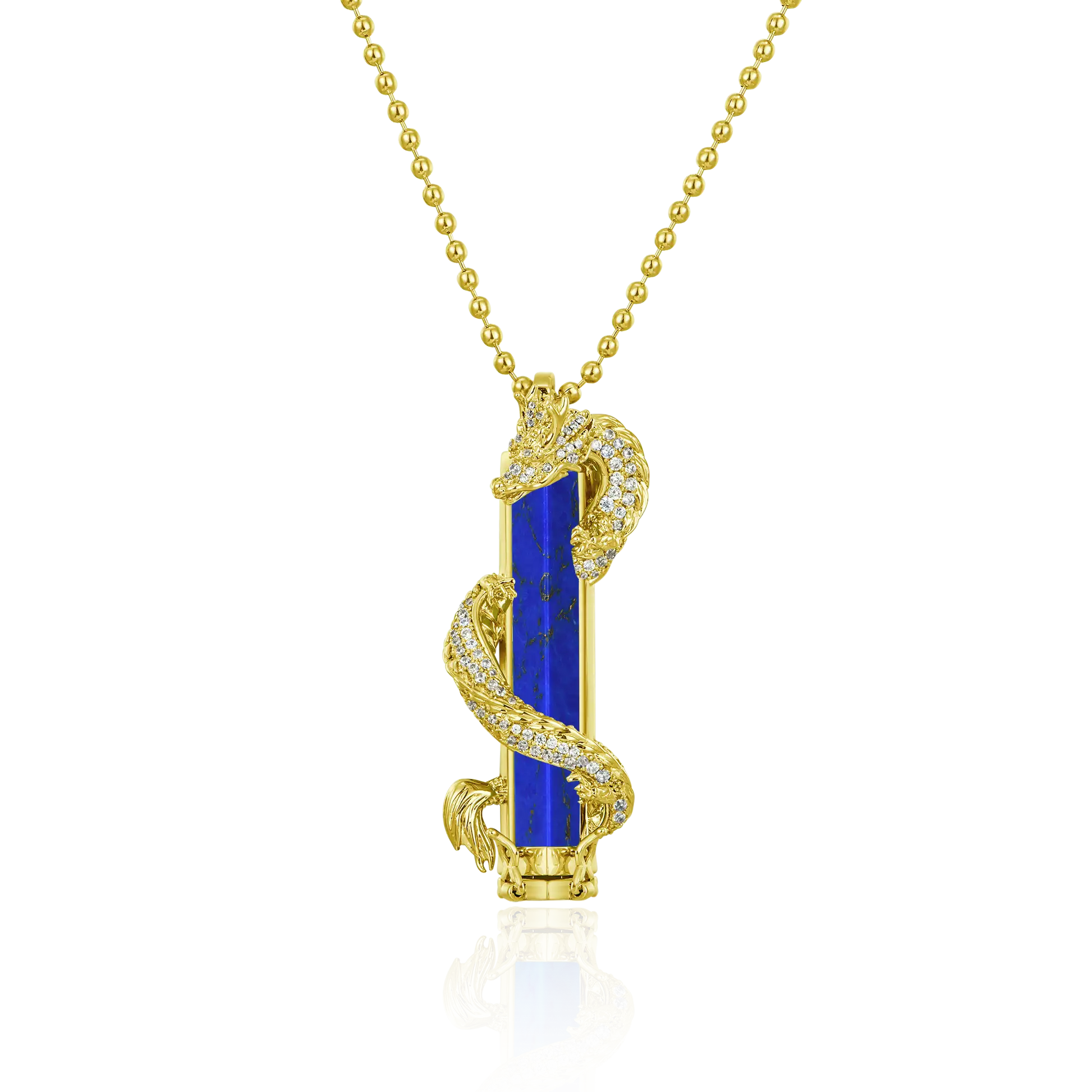 Emerald Jade Snake Column Pendant