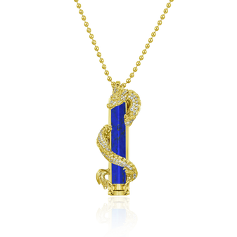 Emerald Jade Snake Column Pendant