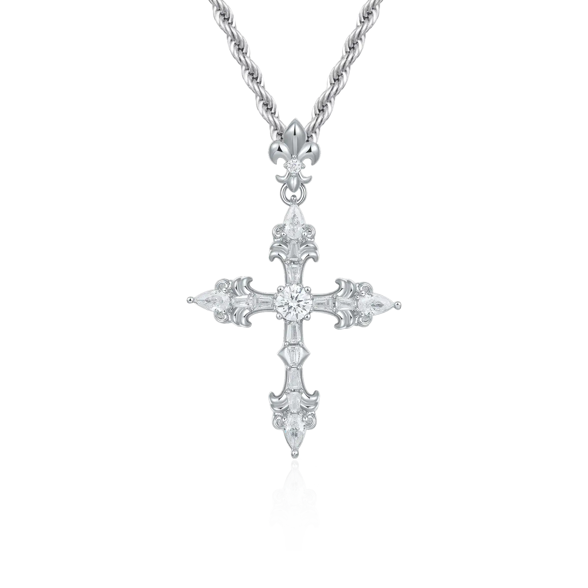 Royal Fleur De Lis Cross Pendant