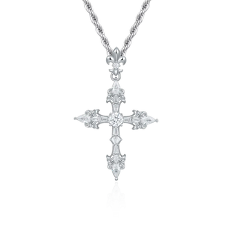 Royal Fleur De Lis Cross Pendant