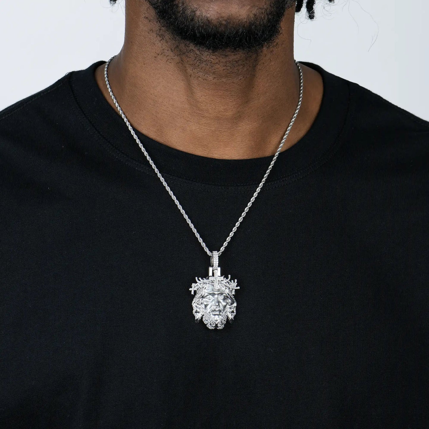 Divine Iced Jesus Head Pendant