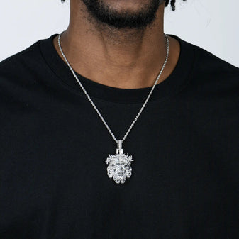 Divine Iced Jesus Head Pendant