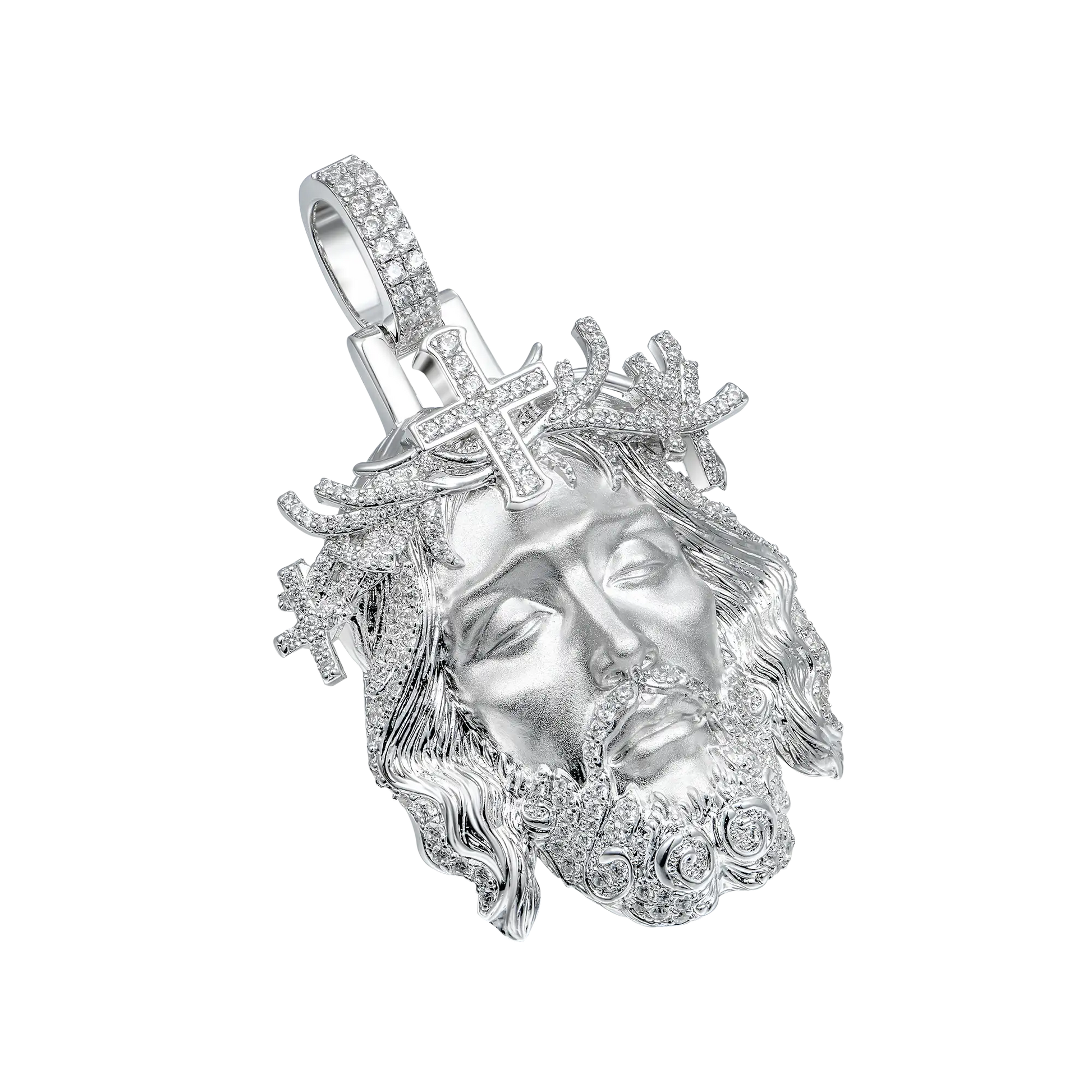 Divine Iced Jesus Head Pendant