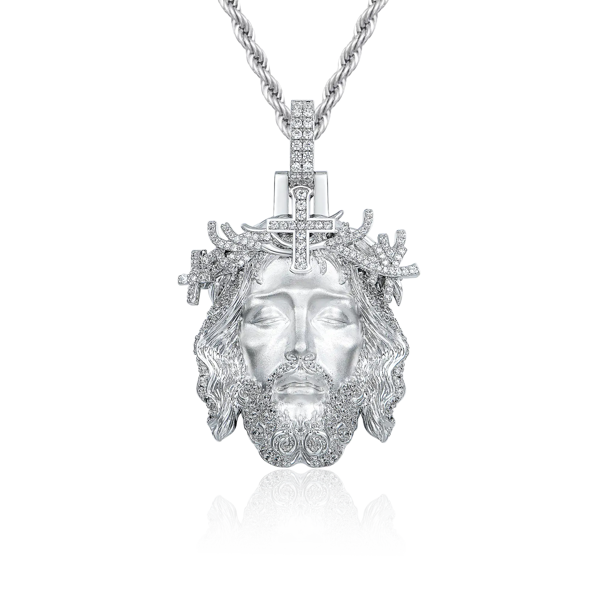 Divine Iced Jesus Head Pendant