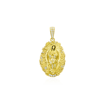 Saint Mary Floral Halo Pendant