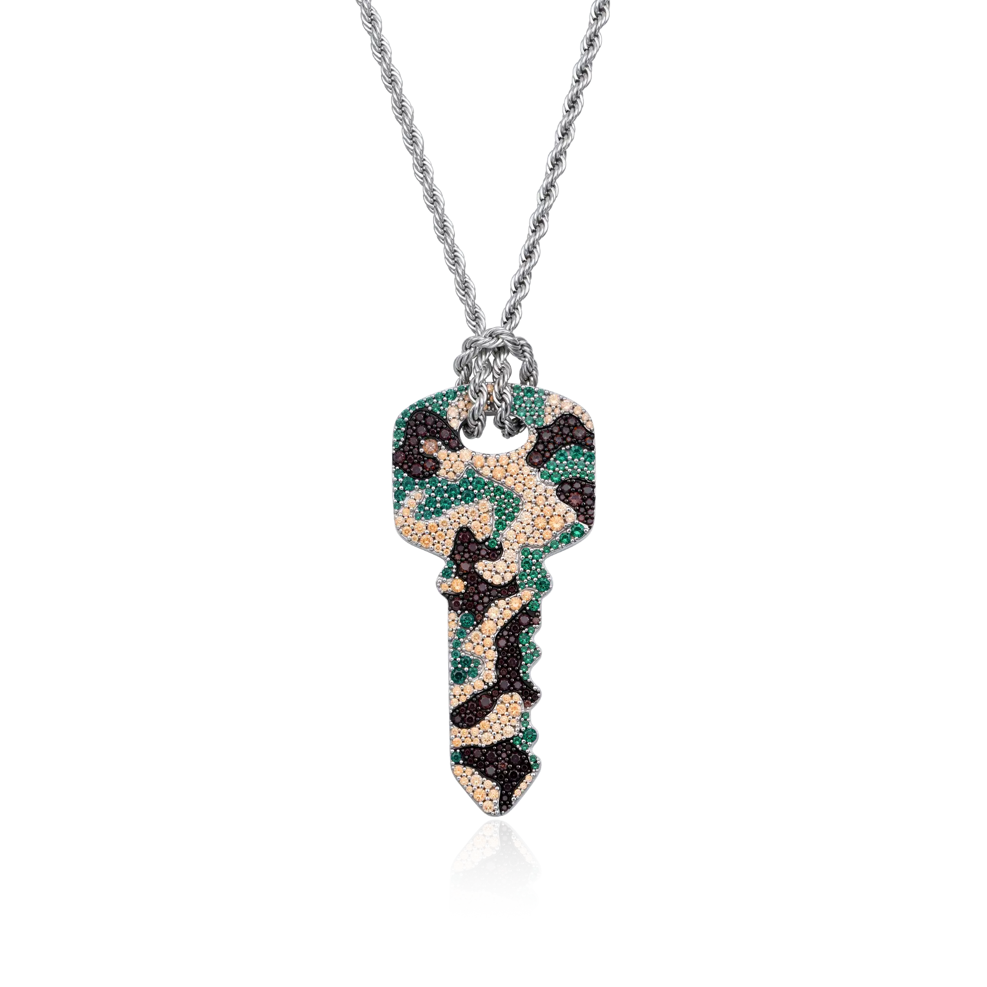 Iced Camo Key Pendant