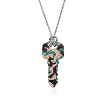 Iced Camo Key Pendant