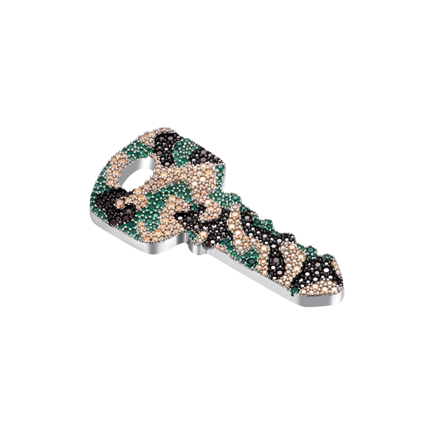 Iced Camo Key Pendant
