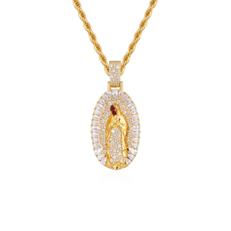 Brilliant Halo Virgin Mary Pendant