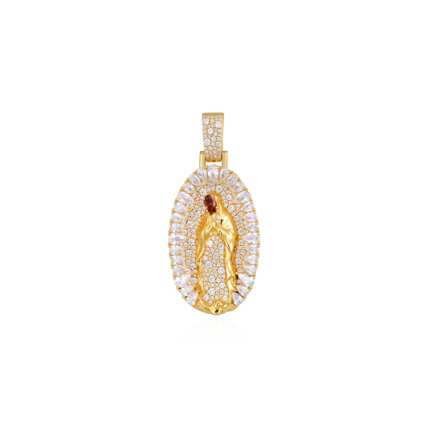 Brilliant Halo Virgin Mary Pendant
