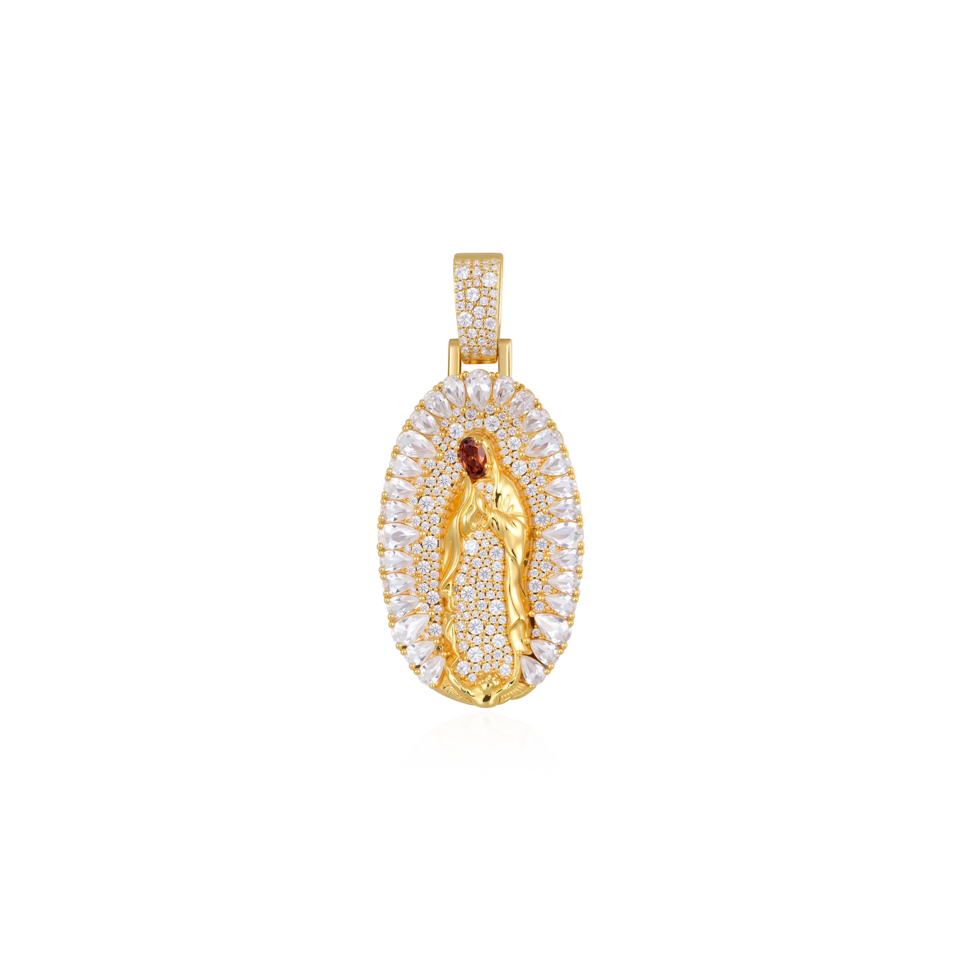 Brilliant Halo Virgin Mary Pendant