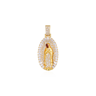 Brilliant Halo Virgin Mary Pendant