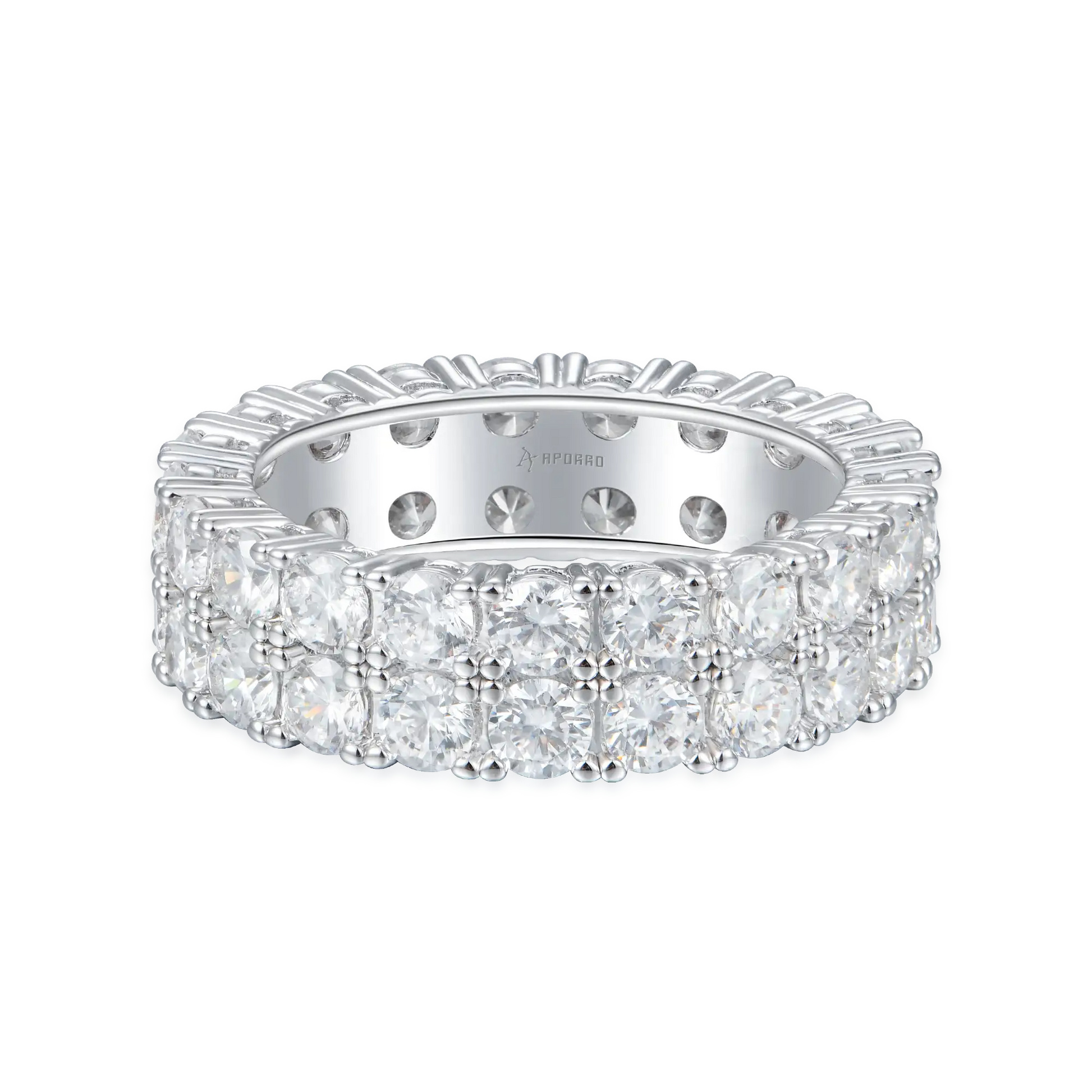 Double Row Iced Tennis Ring