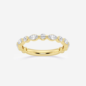 Floating Diamond Wedding Band