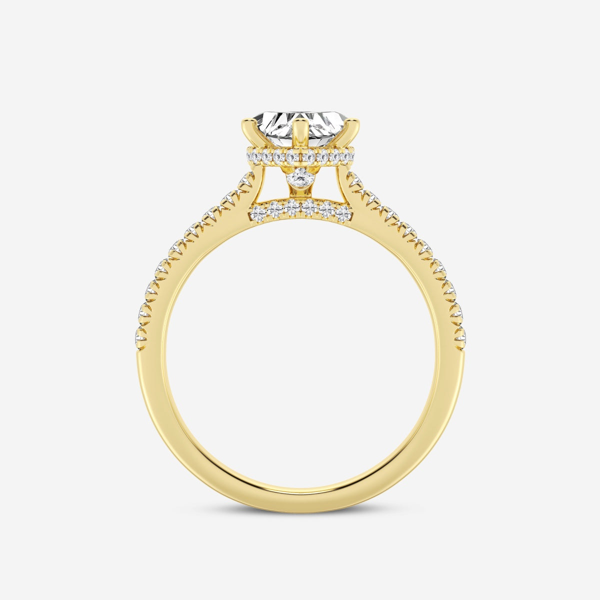 Hidden Halo Heart Ring